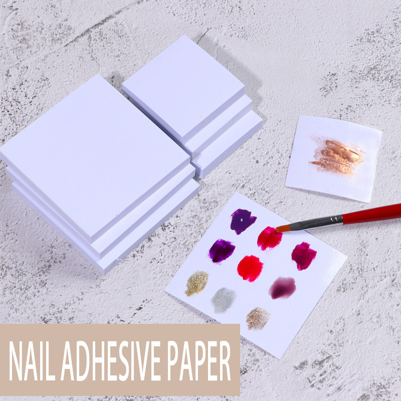 50Pcs Nail Color Paper Palette Waterproof Sticker Gel Mixed Drawing ...