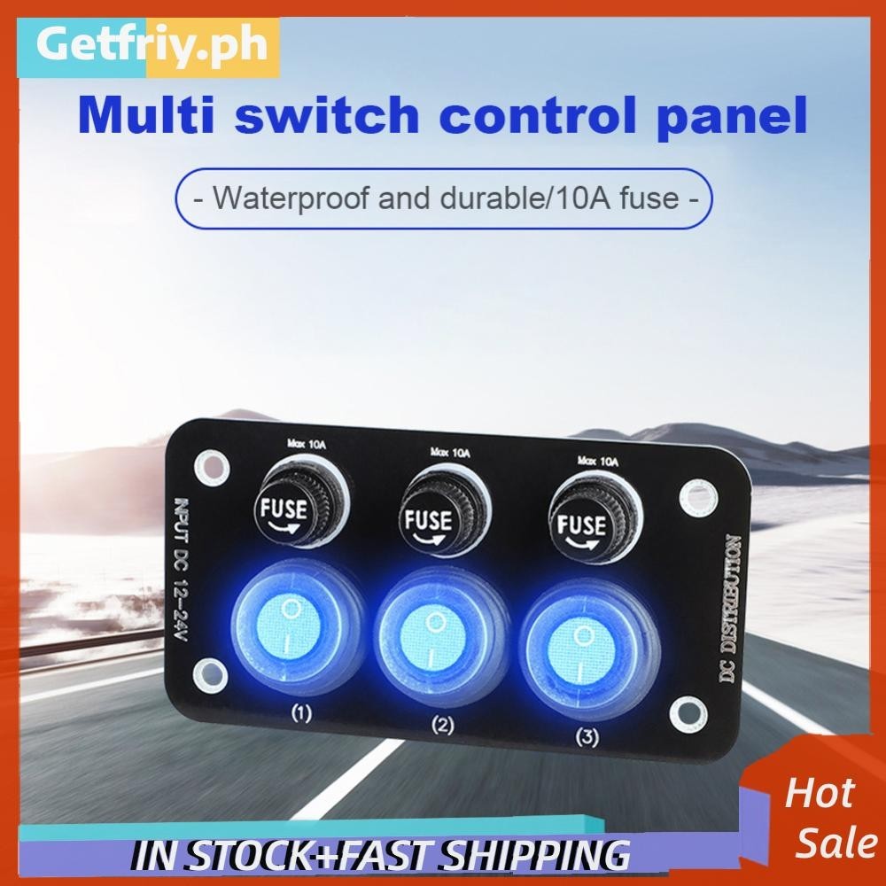 12V-24V LED Marine Boat Rocker Switch Panel 3 Buttons ON Off Toggle ...