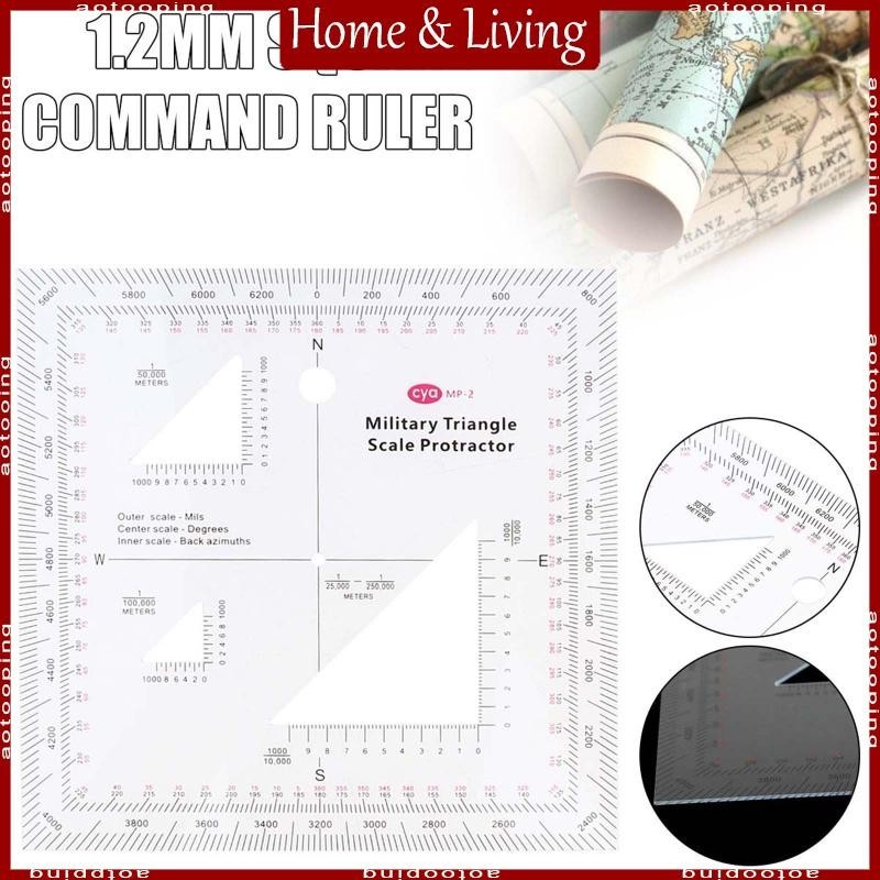 AOTO Military Style MGRS Coordinate Grid Reader Protractor Coordinate ...