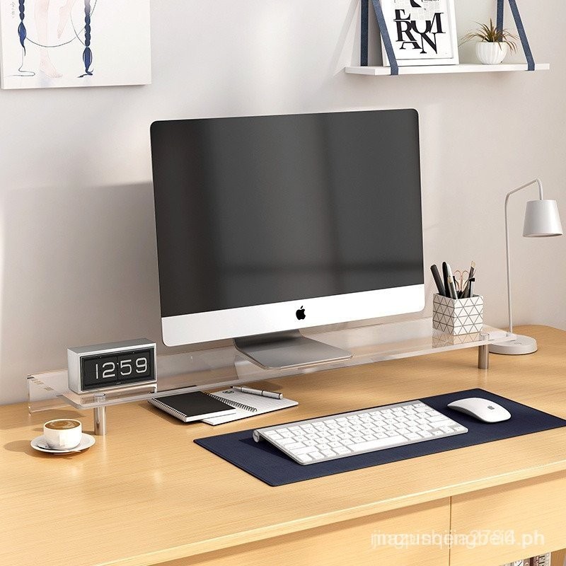 Desktop Computer Riser Acrylic Monitor Screen Bracket Office Desk ...