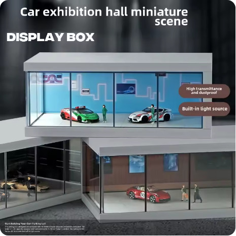 1:64 Acrylic Display Case for Hot Wheels Matchbox Cars with LED Light ...