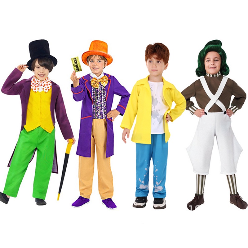 willy wonka costume kids willy wonka cosplay charlie and the chocolate ...