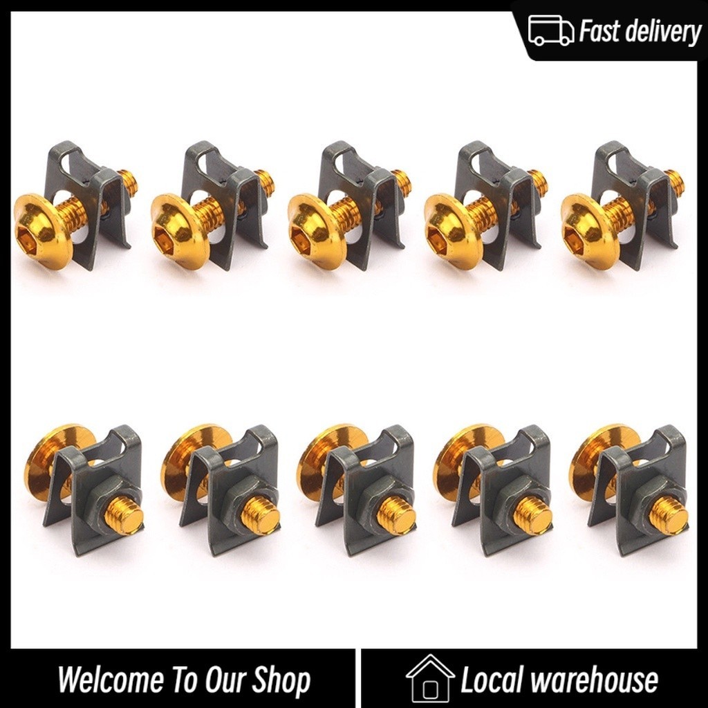 [Fast delivery]10Pcs Motorcycle M6 6mm Fairing Bolts Kit Spire Speed