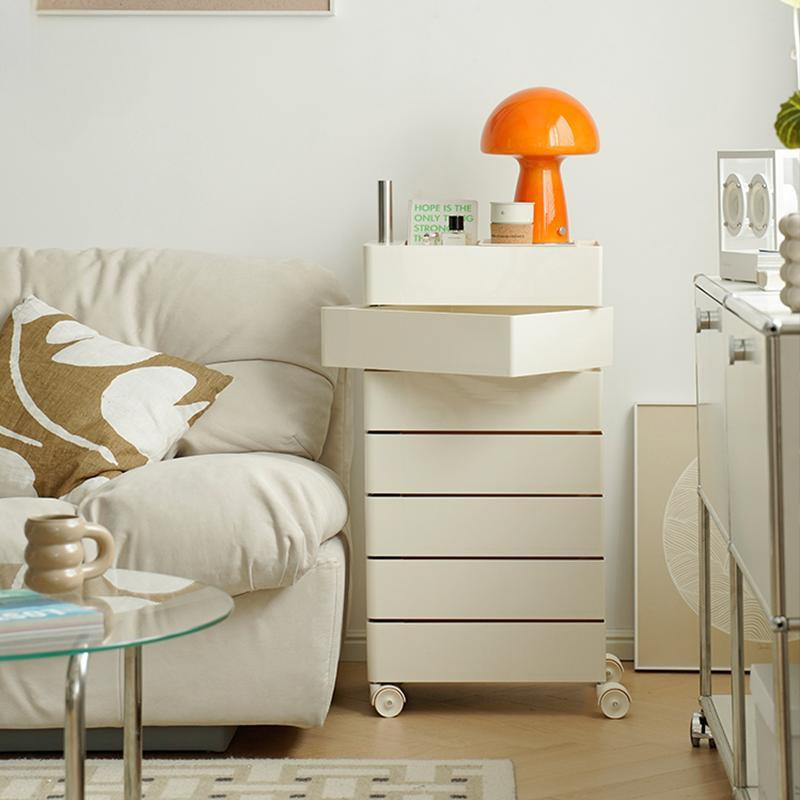 Rotating Storage Trolley Side Table Movable Rotatable Storage Rack ...