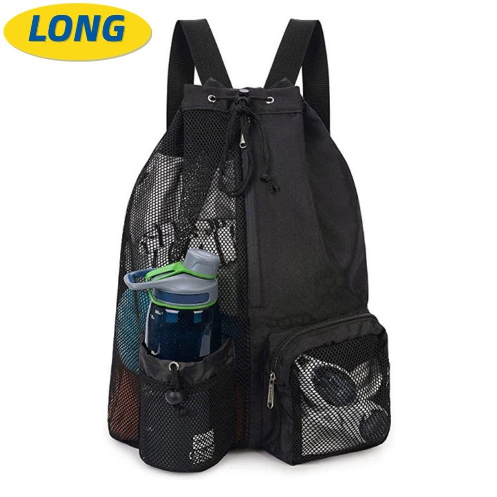 LONNGZHUAN Swim Bag, Wet Pocket Nylon Drawstring Backpack, Portable ...