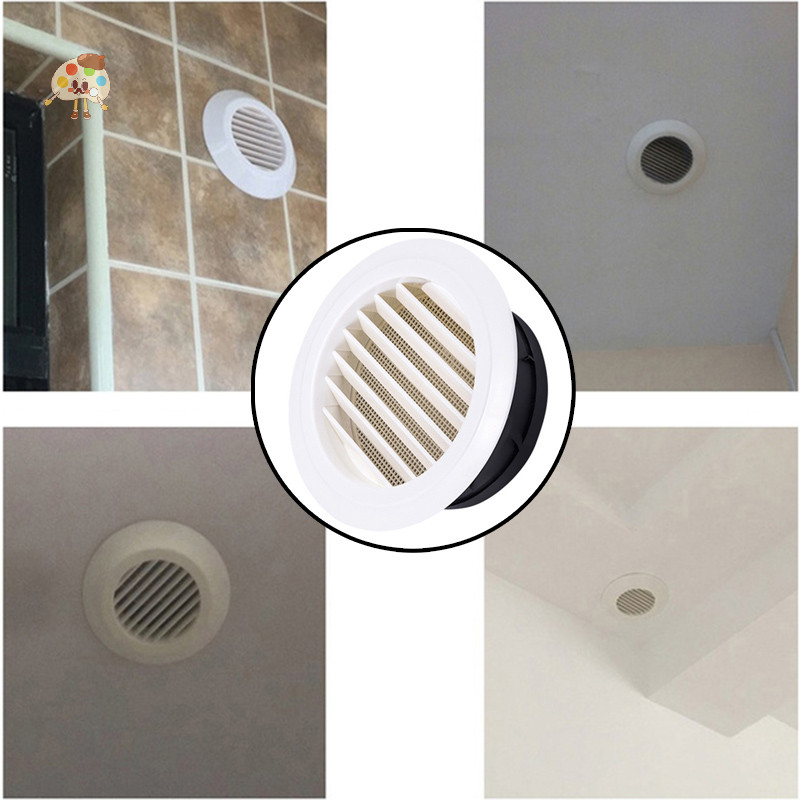 LON Exterior Wall Air Vent Grille Plastic Round Air Exhaust Vent Grille