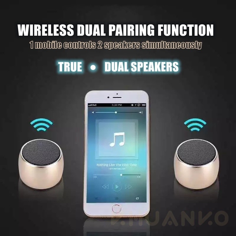 2704 M1 Wireless Mini Bluetooth Speaker Metal Small Steel Cannon ...