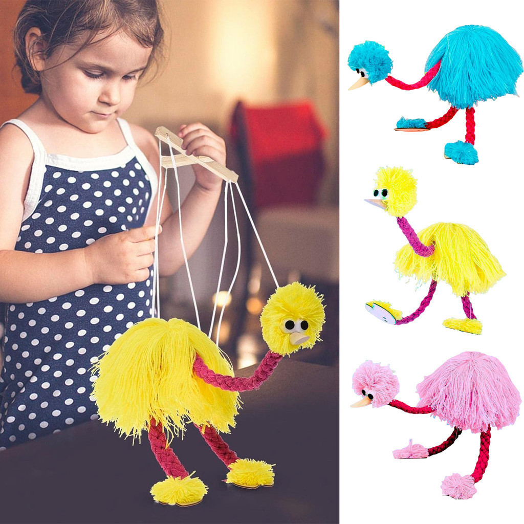 LDqy_ 1 Set Marionette Toy Interactive Ostrich Puppet Plush Toy Funny ...