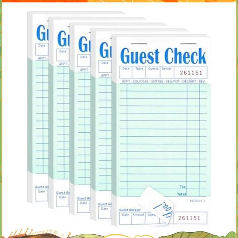 Qizhi007 Guest Check Books For Servers,Guest Check,Server Note Pads For Waiter And Waitress Restaurants Food Order Book I.183694479