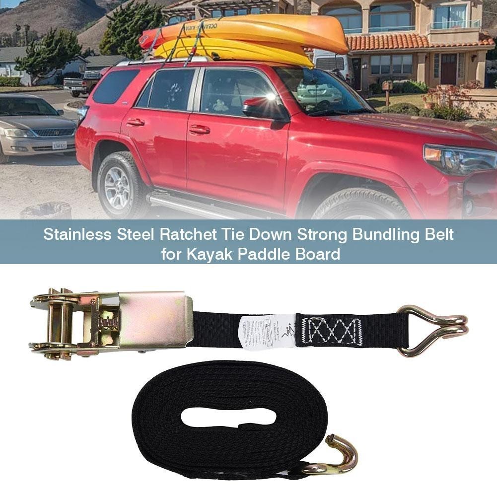 Ratchet Tie Down Set Cargo Tie-Down Lashing Strap for Trucks 1-Inch x ...
