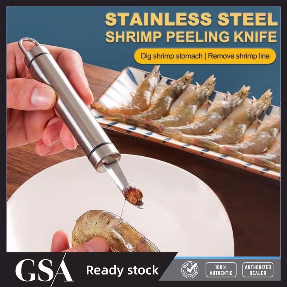 Stainless Steel Shrimp Deveiner Tool Shrimp Cleaner Knife Prawn Shell ...