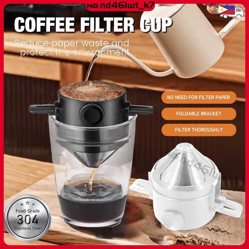 【Hot】Foldable Coffee Filters Portable Coffee Funnel Coffee Dripper ...