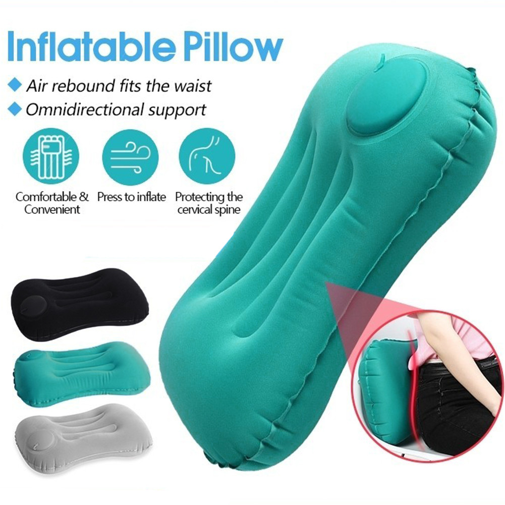 SSS Inflatable Travel Pillow Automatic Air Nozzles Pillows Camping ...