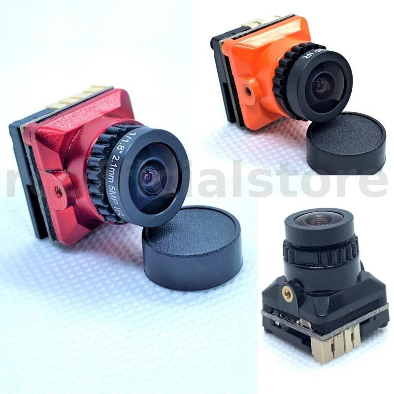 Caméra FPV SUNGOOYUE, 1500TVL HD grand angle, objectif 2,1 mm avec menu OSD, conception durable en plastique et métal, compatible avec les drones FPV quadricoptères (orange