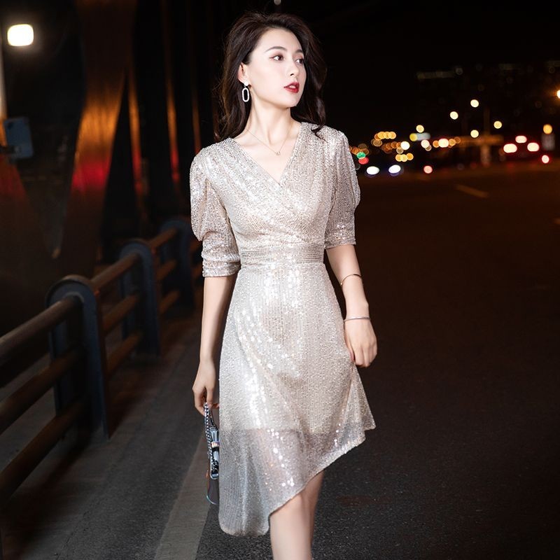 Hawlife Korean Champange Elegant Evening Prom Ball JS Debut Graduation ...
