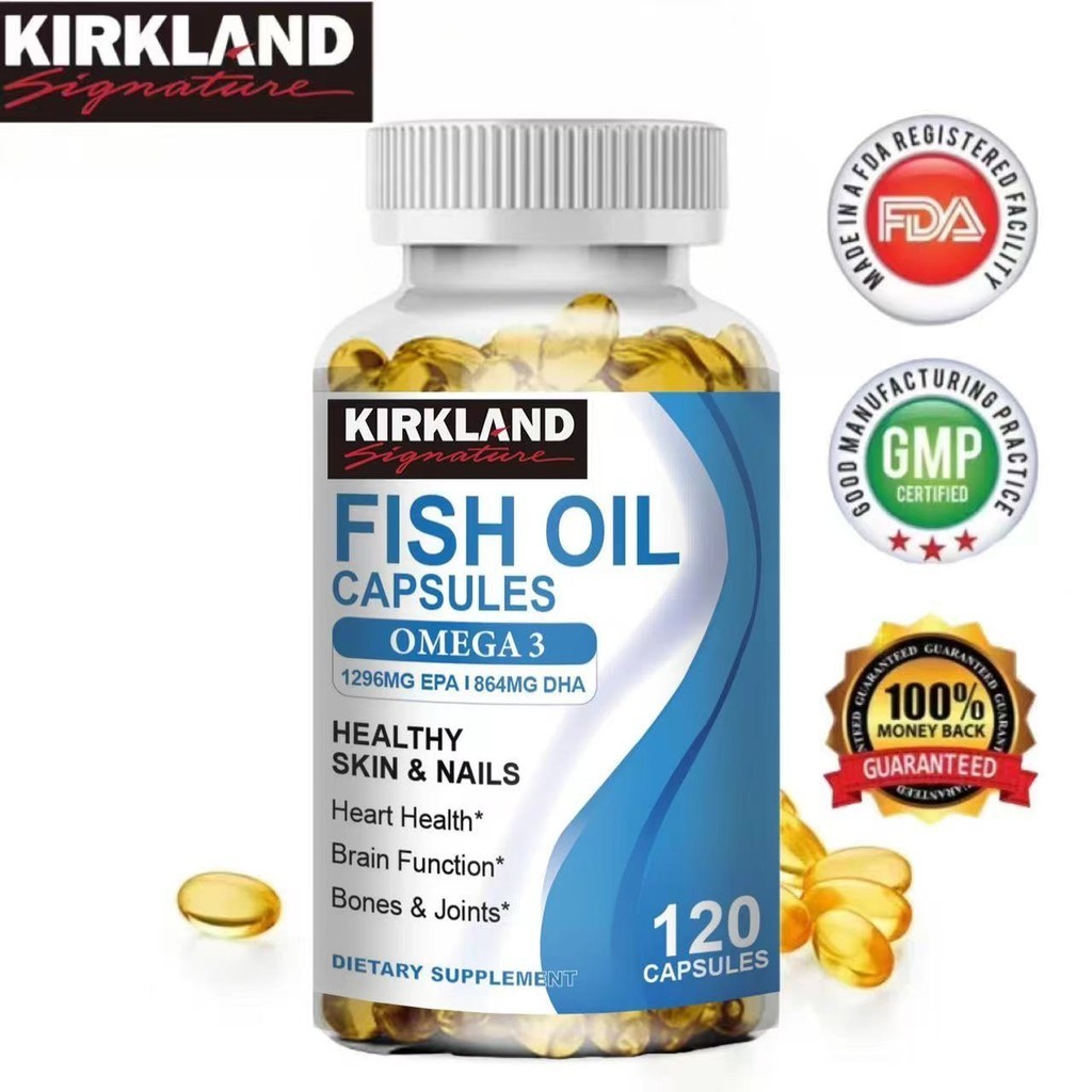 KIRKLAND Fish Oil Capsules with EPA&DHA Supports Heart, Brain, Joints