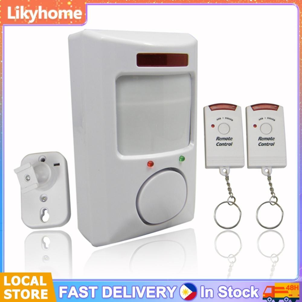 [Fast Delivery] Security System Motion Detector Alarm 106dB Wireless IR ...