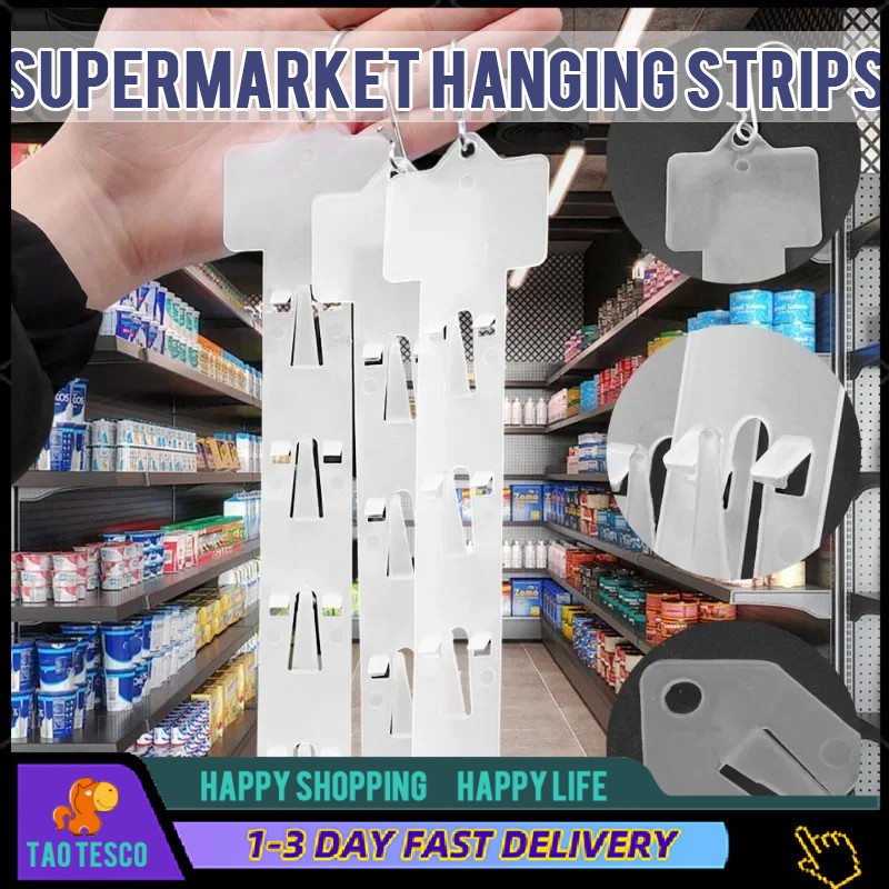 (10PCS) Display Hanging Strips Supermarket Snack Plastic HOOK | Shopee ...