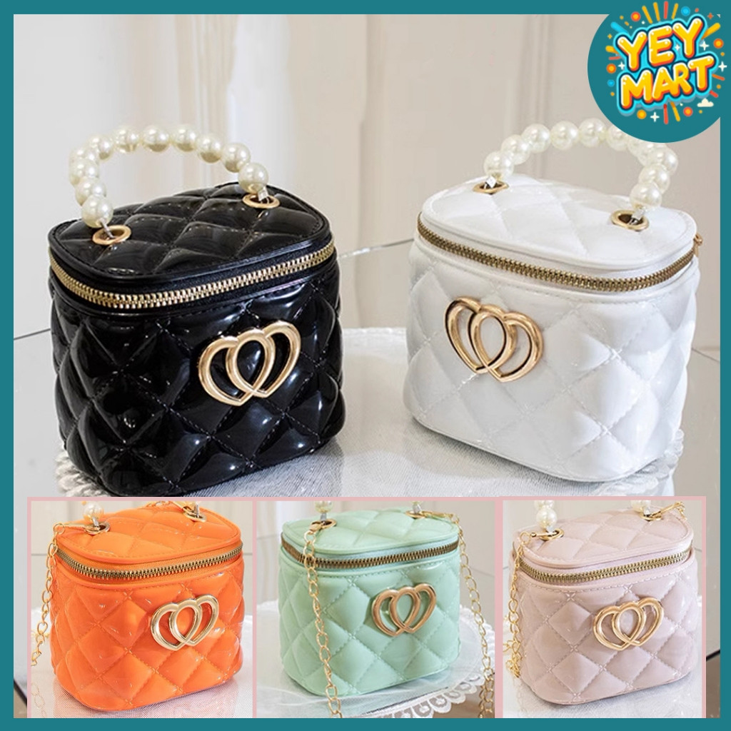 Lingge Cosmetic Bag PU Waterproof Handbag