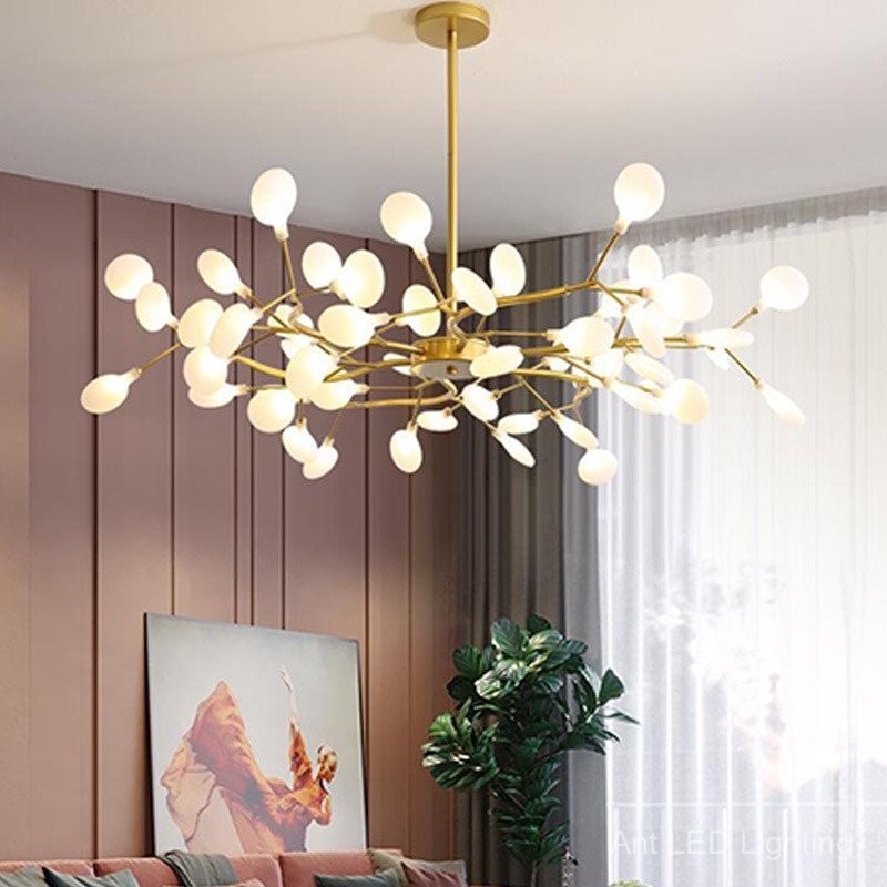 AIMI Nordic Ceiling Light Living Room Firefly Chandelier Modern ...