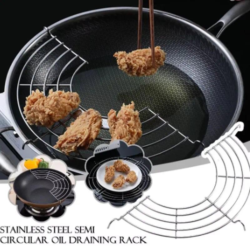 Kitchen Stainless Steel Semi-circular Rack Heat-resistance Drain ...