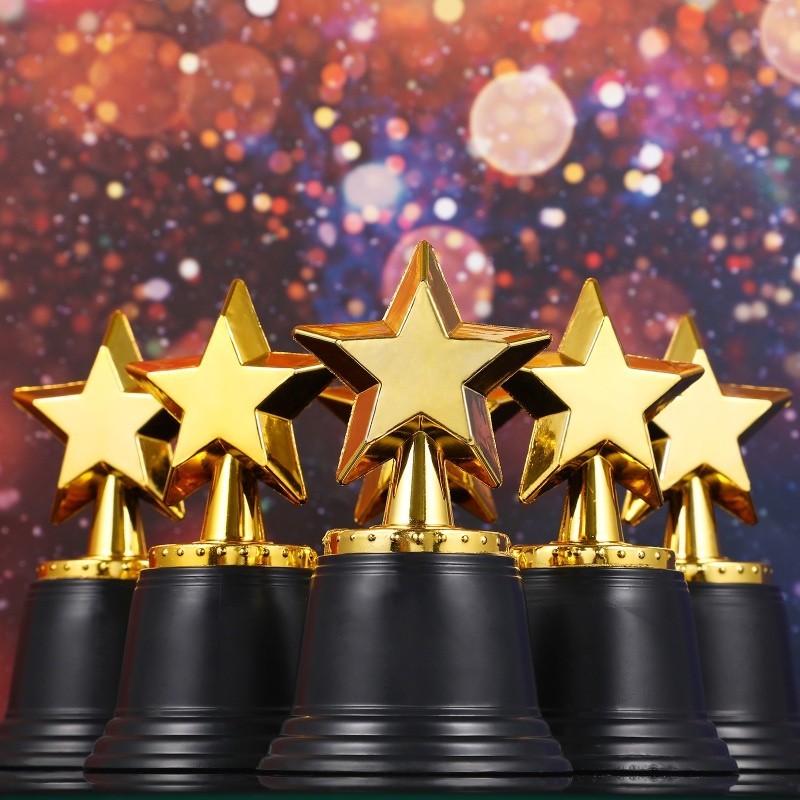 12pcs Mini Star Trophy Awards Kid-Friendly Golden Star Trophies For ...