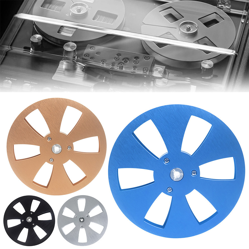 7 Inch Empty Tape Reel - 1/4 Inch Aluminum Alloy Reel To Reel Hub 3 Hole NAB