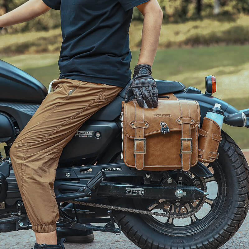 Western Rider Motorcycle Retro Bilateral Bag Motorcycle Piggyback Bag ...