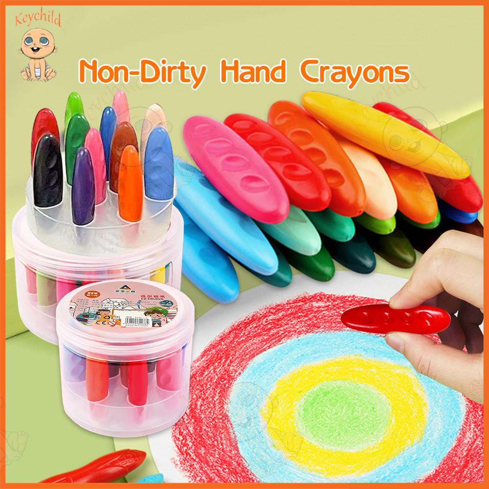 Keychild 24 Colors Crayon Set For Kid Non Toxic Multicolor Crayons ...