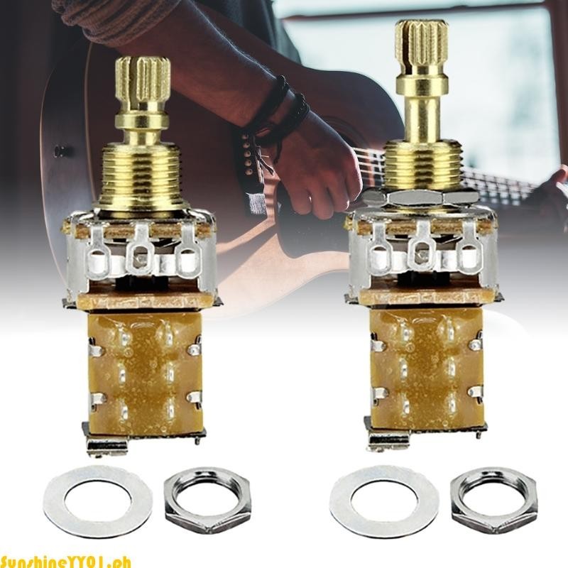 Set 4 Potenziometri Push-Pull FLEOR Per Chitarra Elettrica – A250K E B250K Albero Corto 15mm