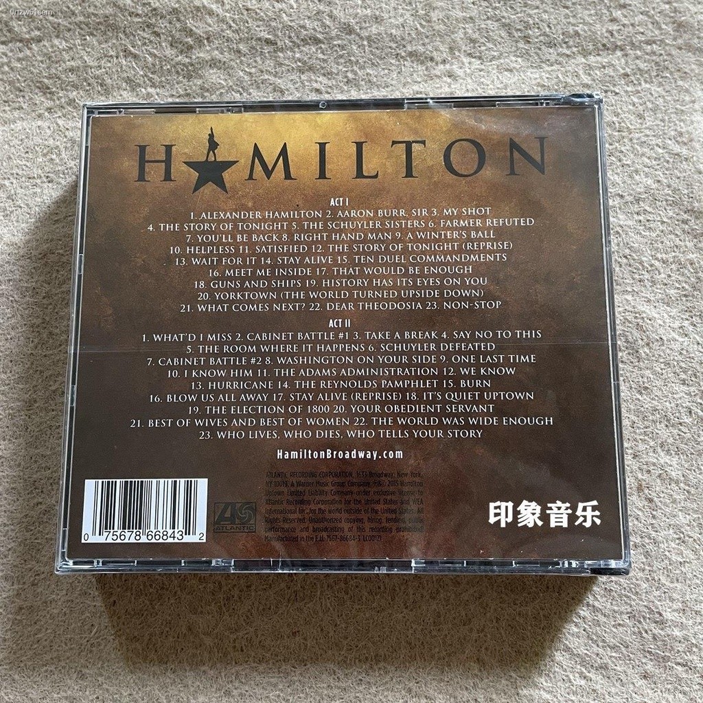 2CD Hamilton Hamilton Broadway Musical Recording Annual Drunk ♣ Musical ...