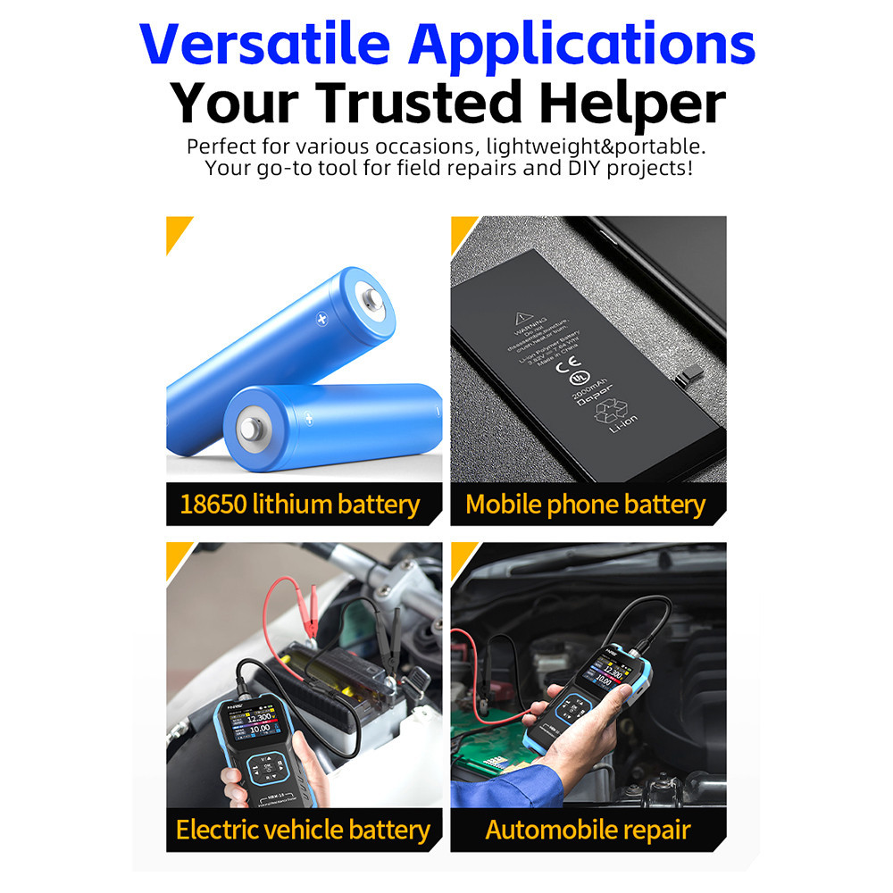 HRM-10 Batterietester Mit Farbdisplay - Präziser Innenwiderstandsprüfer Für Akkus Bis 100V