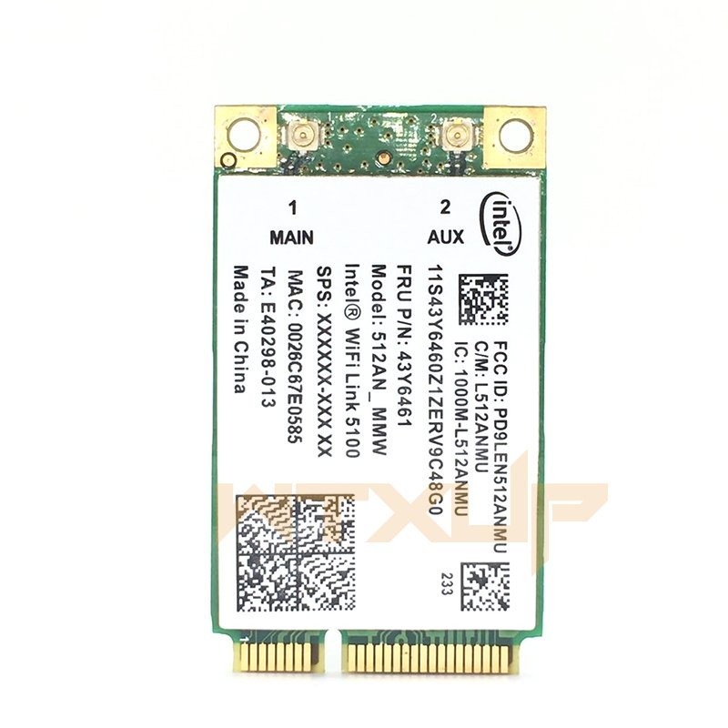 RQ+5100AGN 512AN_MMW Wireless 2.4G 5G 300Mbps Mini PCI-E WIFI LAN CARD ...