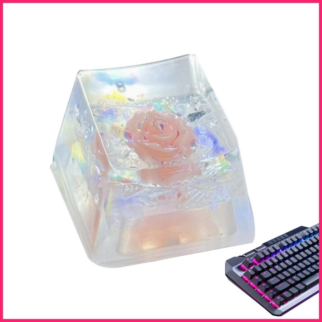 Dry Flowers Keyboard Keycap Resin Camellia Rose Sa Profile Keycap DIY ...