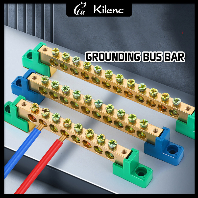 Grounding Bus Bar Bus Bar Terminal Block 6/8/12 Holes Brass Grounding