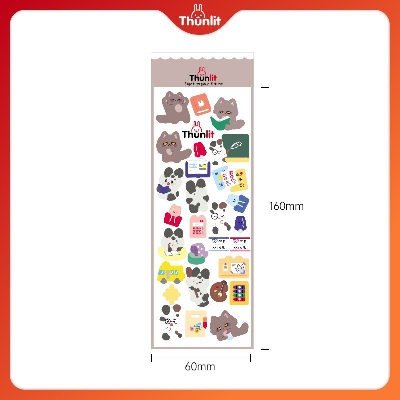 Thunlit Cartoon Sticker Small Photo Album Laser Goo Card Decorative ...