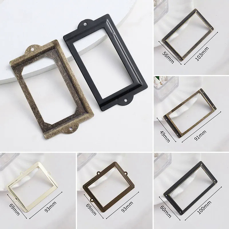 Vintage Square Frame Label Handle Business Card Frame Iron Antique ...