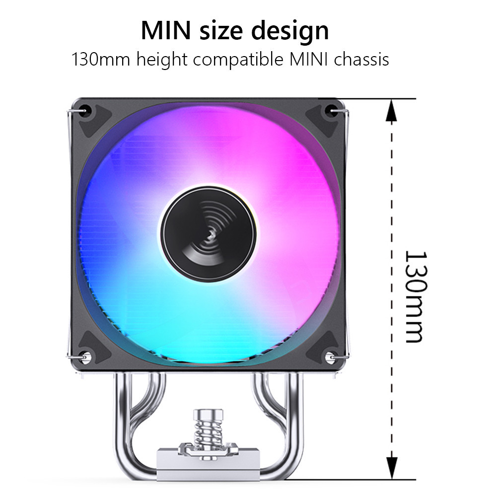 [miaon.ph] ARGB CPU Cooler 4 Heat Pipe 9cm Mute Cooling Fan for INTEL ...