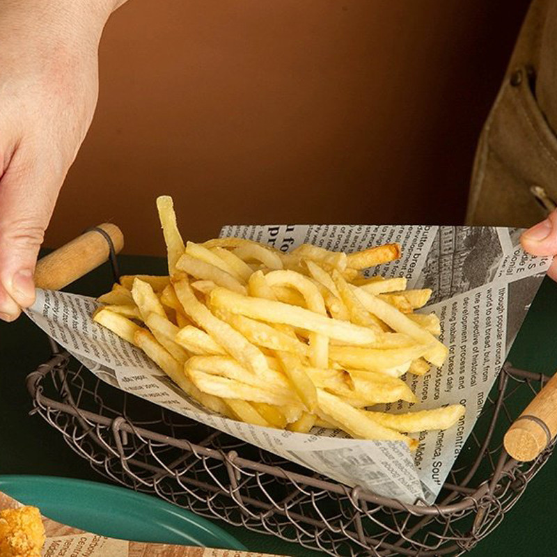 Oil-Proof Wax Paper Food Wrapper Paper Bread Sandwich Burger Fries ...