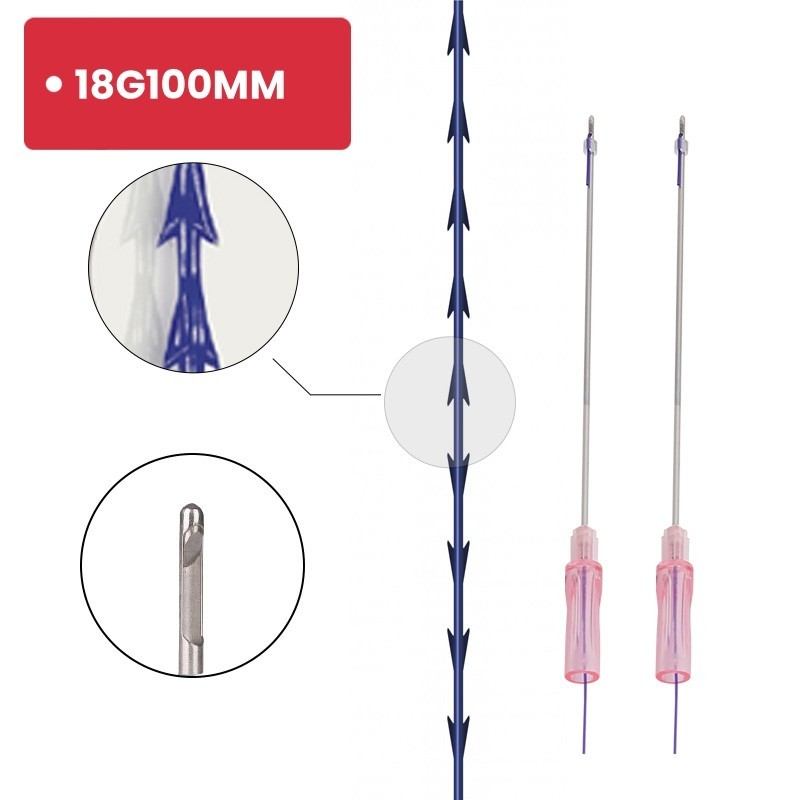 Minerva PDO PCL cog fish bone thread 18g 100mm Korea thread 20pcs ...