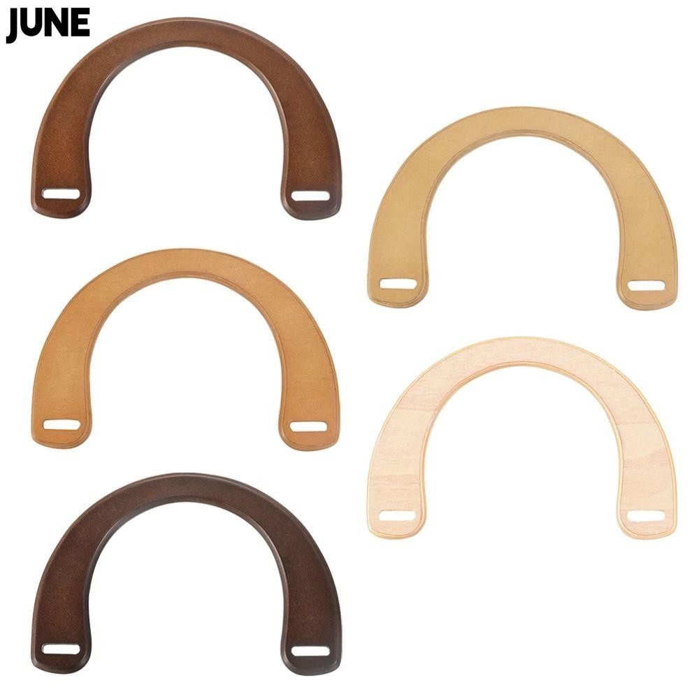 JUNER Wooden Bag Handles Handmade Detachable Bag Accessories DIY Purse ...