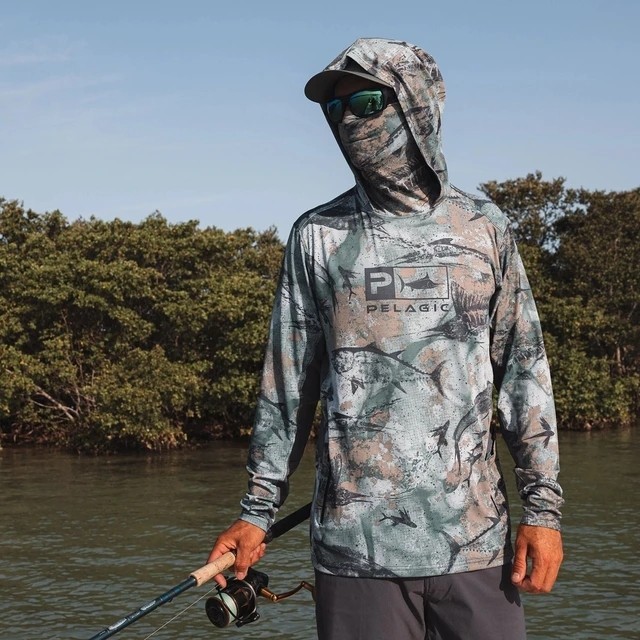Mens Sun Shirts, UPF 50 Fishing Shirts For Men, Long Sleeve UV Sun Protection Hoodie Outdoor Hiking Running Swimming Rash Guard S 2xl