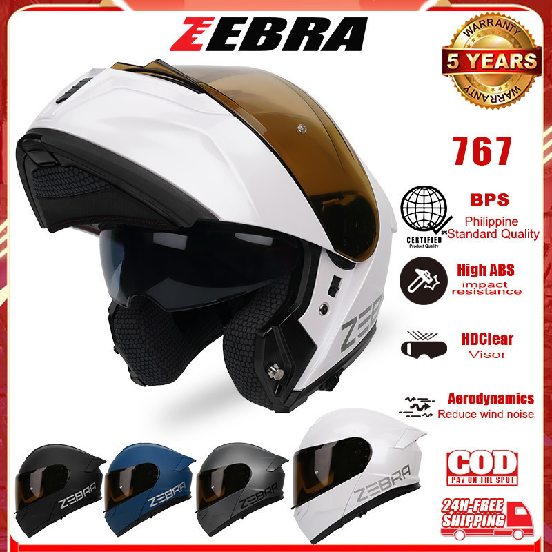 𝗕𝗣𝗦 Zebra 767 modular helmet full face for motorcycle Dual Visor couple  men women classic Helmets