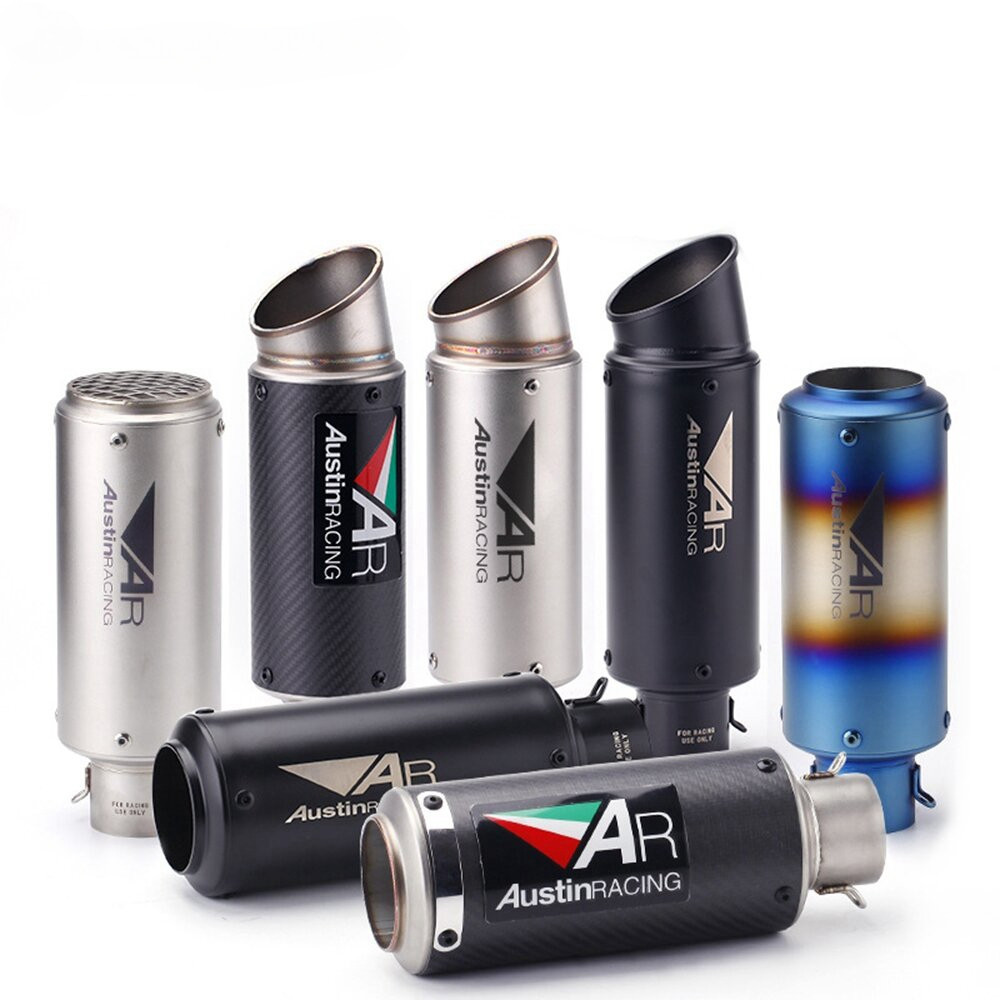 51MM/60MM Universal Motorcycle AR Exhaust Pipe Muffler Racing Escape ...