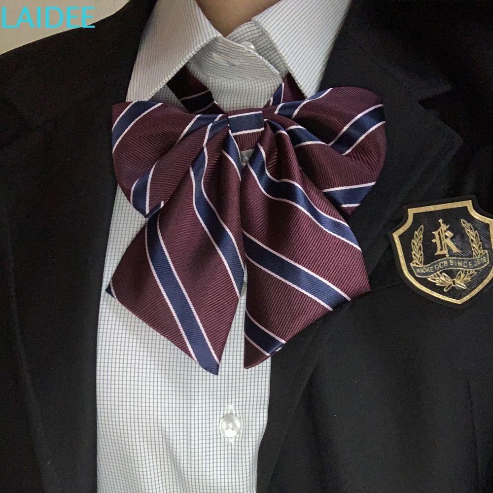 LAIDEE Japanese Style Bow Tie Stripe Boys Polyester Ribbon College ...