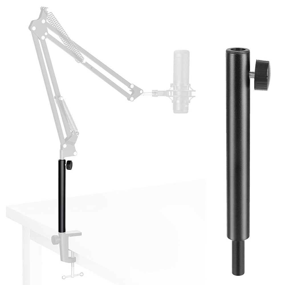 Microphone Boom Arm Extension Tube Aluminum Alloy Mic Stand Extension ...