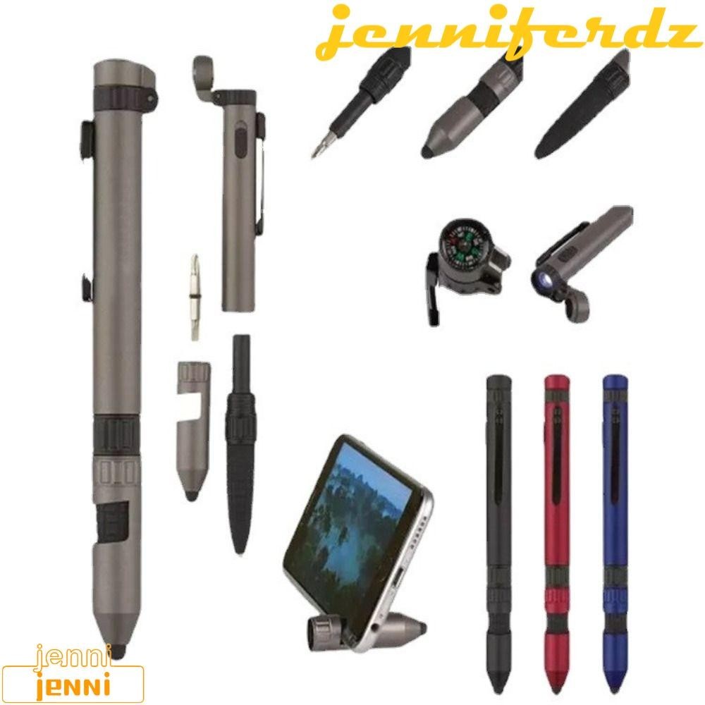 JENNIFERDZ Multi Function Pen, 6-In-1 Ballpoint Pen Flashlight Pen ...