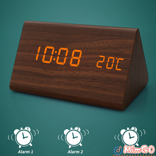 GO Digital Alarm Clock LED Adjustable Brightness Voice Control ...