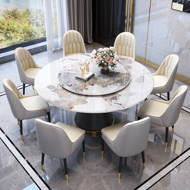 Italian Style Light Luxury Rock Slab Dining Table for Home Small ...