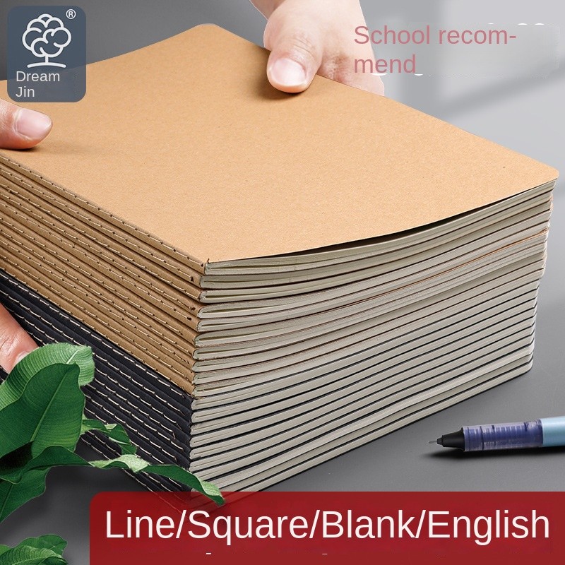 B5 Notebook White Leather Student Minimalist Kraft Paper Notepad ...